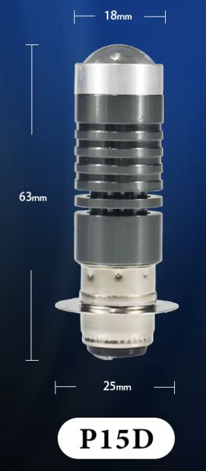 Λάμπα LED Μοτοσυκλέτας P15D | Hi/Lo Beam | 1000LM | 6500K 1τμχ