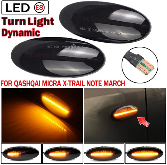 Φλας Led Dynamic για NISSAN- 2 Τμχ SMOKED