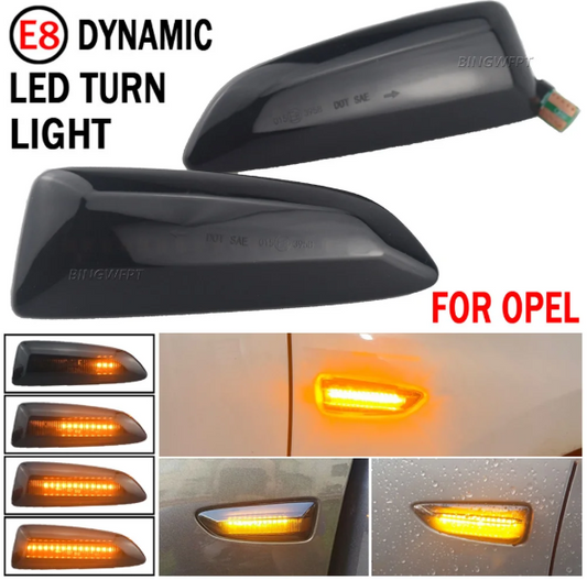 Φλας Led Dynamic για OPEL- 2 Τμχ SMOKED