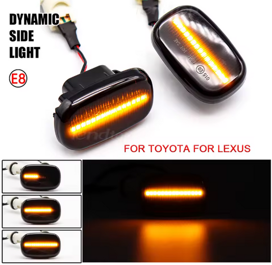 Φλας Led Dynamic για TOYOTA- 2 Τμχ SMOKED