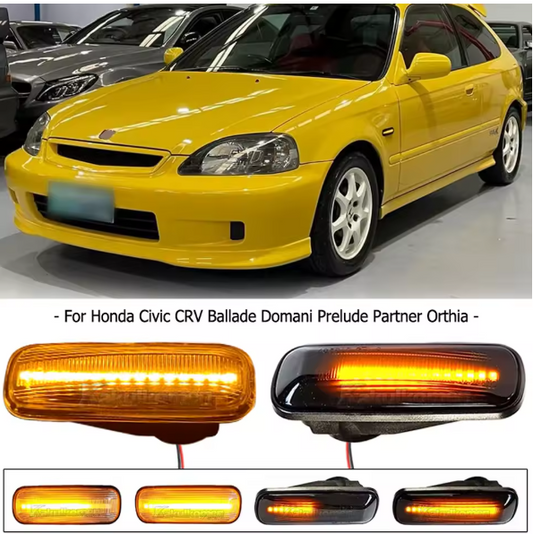 Φλας Led Dynamic για Honda- 2 Τμχ-SMOKED