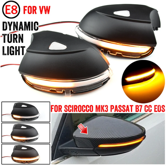 Φλας Led Dynamic για VW SCIROCCO/PASSAT/BEETLE/EOS/JETTA/CC- 2 Τμχ SMOKED