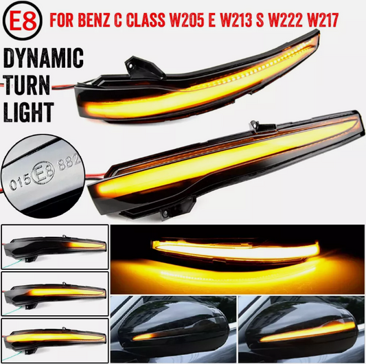 Φλας Led Dynamic για MERCEDES C/S CLASS W205/W222/GLC/W213- 2 Τμχ SMOKED
