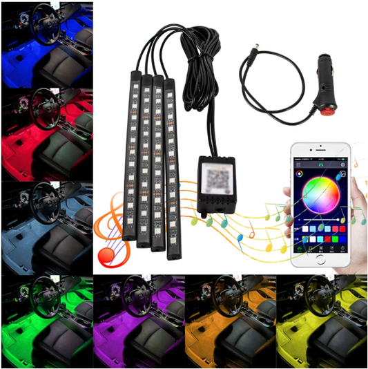 LED RGB Φωτισμός Ambient Light Kit Μέσω app & Μουσική Λειτουργία – 12V-Universal