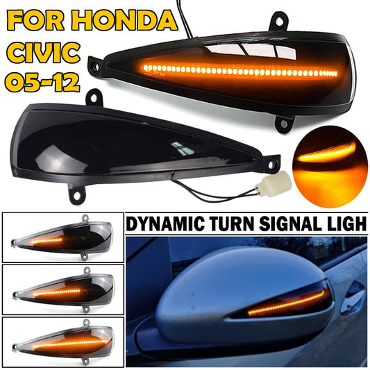 Φλας Led Dynamic για Honda Civic FN-2Τμχ SMOKED