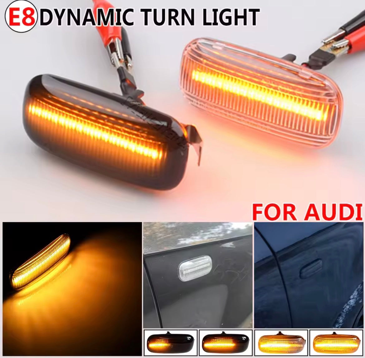 Φλας Led Dynamic για AUDI - 2 Τμχ SMOKED