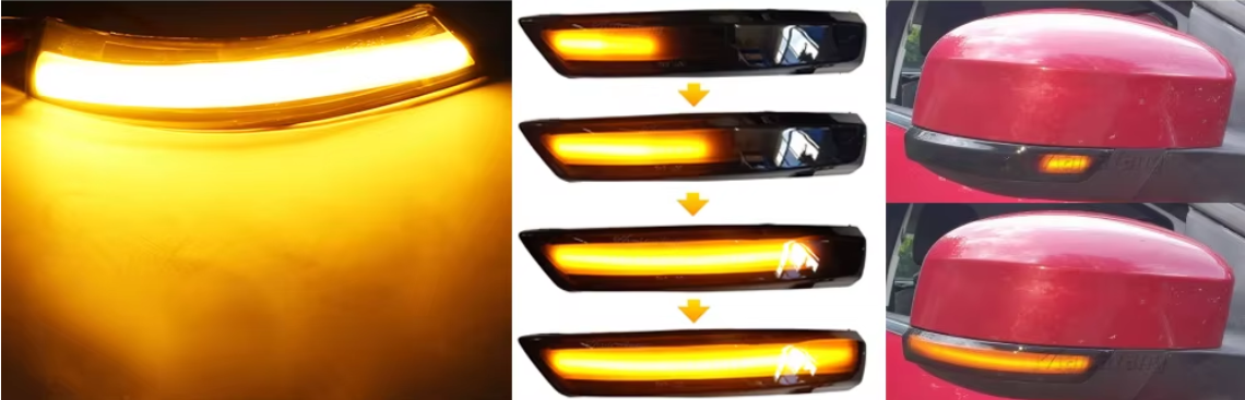 Φλας Dynamic Led για Ford Focus Mk2/Mk3-Mondeo Mk4  SMOKED 2τμχ