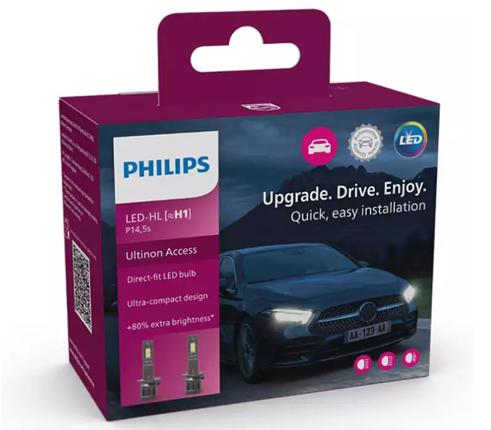 Philips H1 Ultinon Access Led 12V 13W 6000K 2τμχ