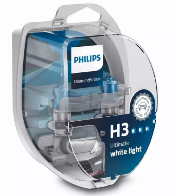 Philips H3 Diamond Vision 12V 55W 5000K set