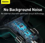 Baseus Fm Transmitter Αυτοκινήτου με Bluetooth/AUX/USB/MicroSD Γρήγορης Φόρτισης