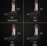Λάμπες Led NAOEVO H8/H9/H11 για προβολείς ομίχλης -2τμχ