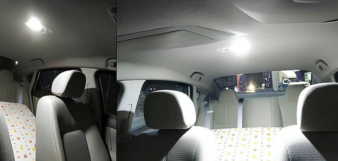 LED Φωτιστικο Εσωτερικού Χώρου Αυτοκινήτου 24 LEDs -T10/Ba9s/Festoon adapters