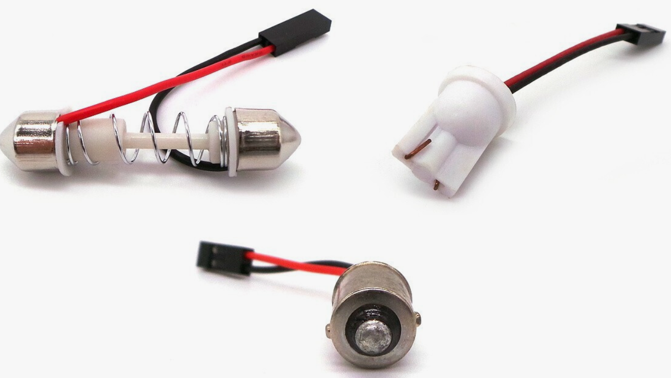 LED Φωτιστικο Εσωτερικού Χώρου Αυτοκινήτου 24 LEDs -T10/Ba9s/Festoon adapters