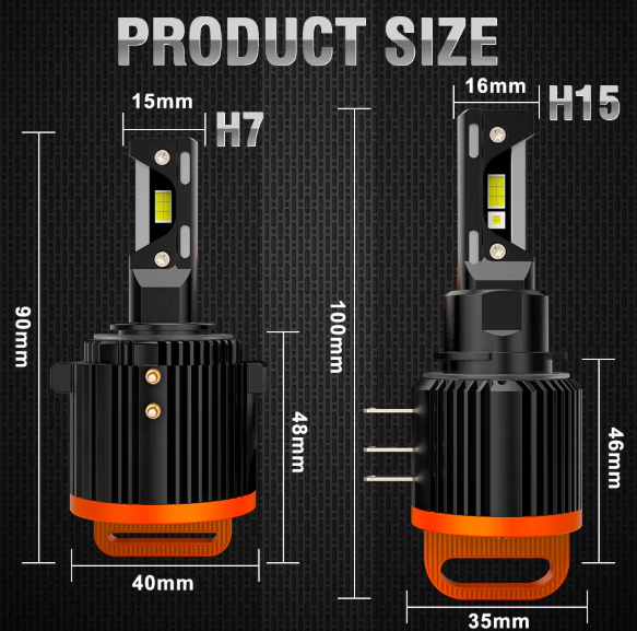 Dualvision H15 LED Λάμπες Canbus για FORD/VW/AUDI/MERCEDES/BMW -300W/30000LM/6500K