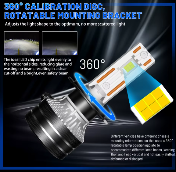 Dualvision K5C H8/H11/H9 FULL CANBUS LED Λαμπες– 180W/60000LM/6000K