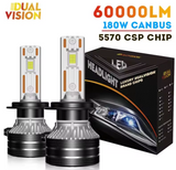 Dualvision K5C H7 FULL CANBUS LED Λάμπες– 180W/60000LM/6000K