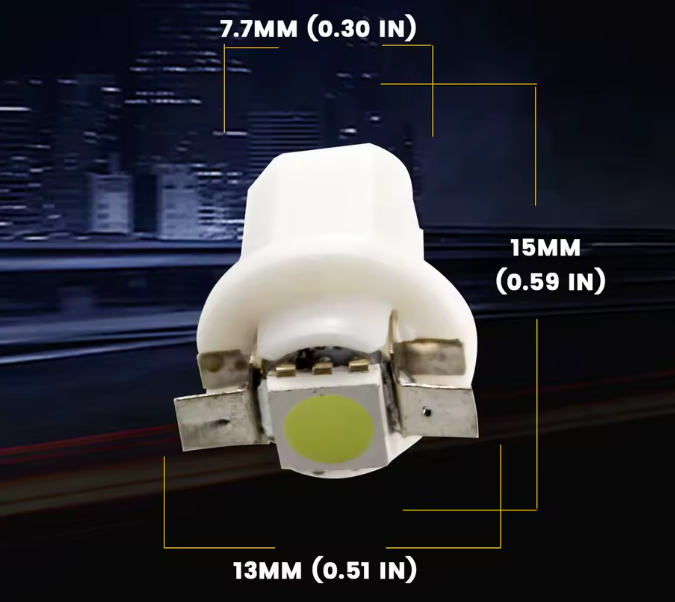 Λαμπα Led τύπου T5 B8.5D Κοκκινο -0.2W-1τμχ