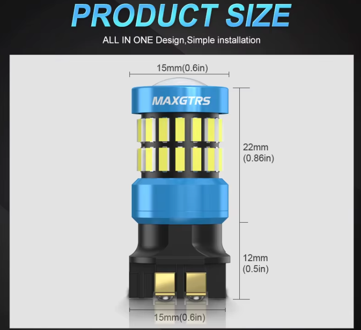 Λάμπες MAXGTRS LED PW24W/PWY21W Canbus 6000K-2τμχ