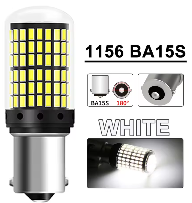 Λάμπες  LED Canbus BA15S-2τμχ σε χρωμα Λευκο