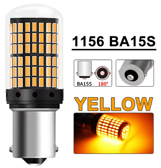 Λάμπες  LED Canbus BA15S -2τμχ σε χρωμα ΠΟΡΤΟΚΑΛΙ