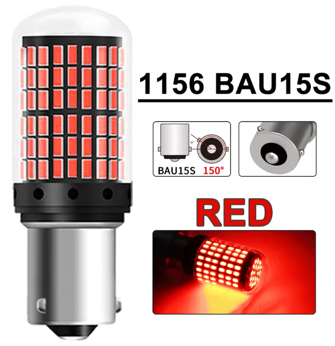 Λάμπες  LED Canbus BAU15S -2τμχ σε χρωμα ΚΟΚΚΙΝΟ