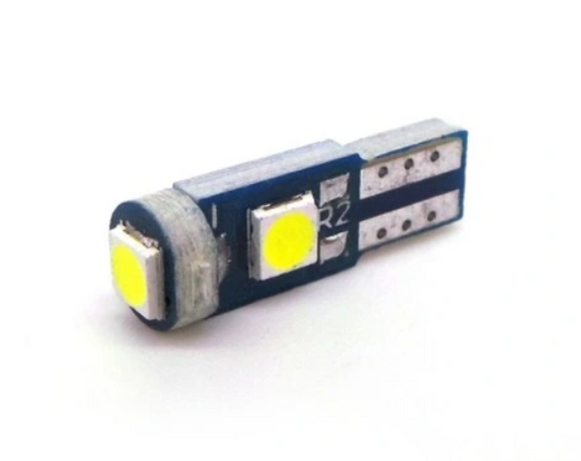 Λάμπα LED T5 (W3W W2.1W) CANBUS– 6W /100Lm/ΠΟΡΤΟΚΑΛΙ 1τμχ
