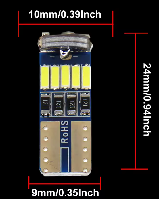 Λάμπα LED T10 CANBUS– 6W /300Lm/ΜΠΛΕ 1τμχ