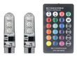ΛάμπεςT10 W5W RGB LED με Τηλεχειριστήριο&CANbus – Πολύχρωμος Φωτισμός Αυτοκινήτου