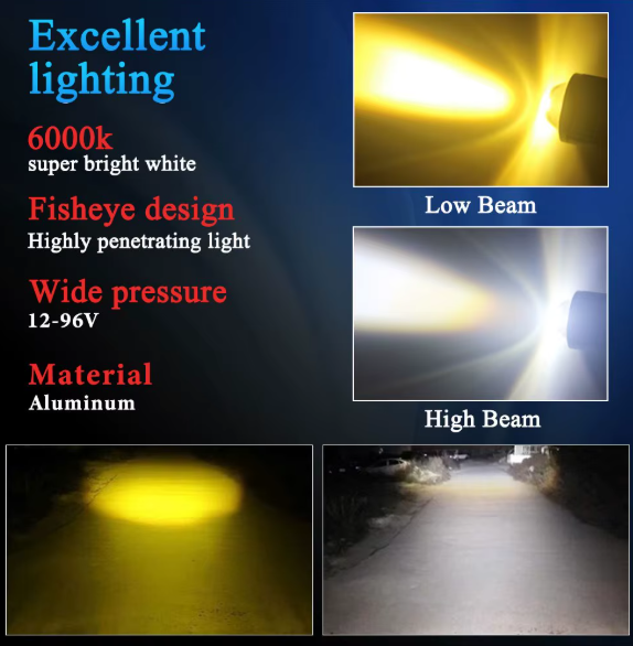 Λάμπα LED Μοτοσυκλέτας H4 | Hi/Lo Beam | 1000LM | 6500K 1τμχ