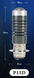 Λάμπα LED Μοτοσυκλέτας P15D | Hi/Lo Beam | 1000LM | 6500K 1τμχ