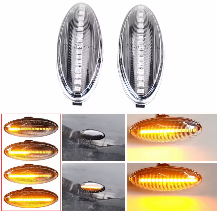 Φλας Led Dynamic για Toyota- 2 Τμχ CRYSTAL