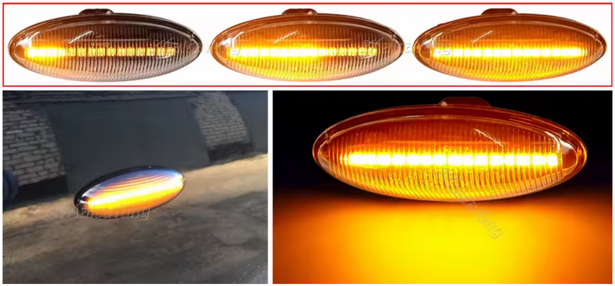Φλας Led Dynamic για Toyota- 2 Τμχ CRYSTAL