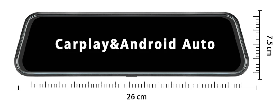 DVR Κάμερα Αυτοκινήτου 4K με CarPlay, Android Auto, GPS & WiFi – Καταγραφή & 24ωρη Παρακολούθηση