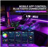 LED Φωτισμός Αυτοκινήτου Ambient Light Kit (10 τμχ) με Bluetooth-App & Αισθητήρα Ήχου