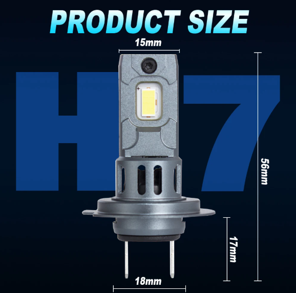 LED Λάμπες H7/6500K/20000LM CANBUS- Υψηλή Φωτεινότητα & Εύκολη Εγκατάσταση-2τμχ