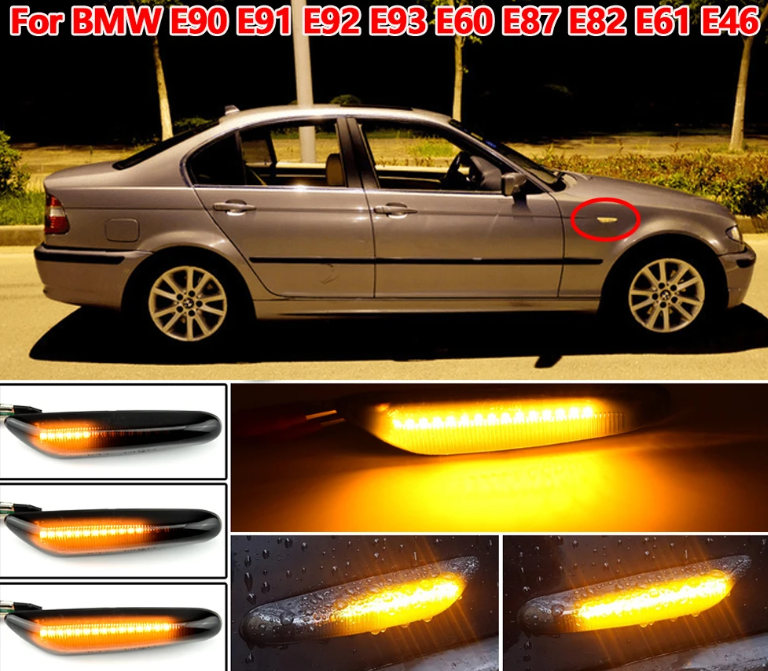 Φλας Led Dynamic για BMW- 2 Τμχ SMOKED