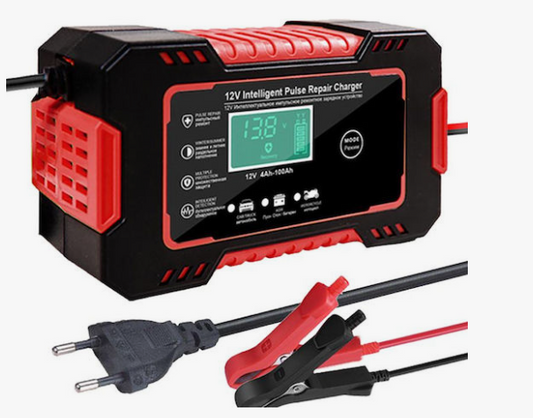 Έξυπνος Φορτιστής Μπαταρίας αυτοκινήτου 12V/6A με LCD & Λειτουργία Επισκευής 220V