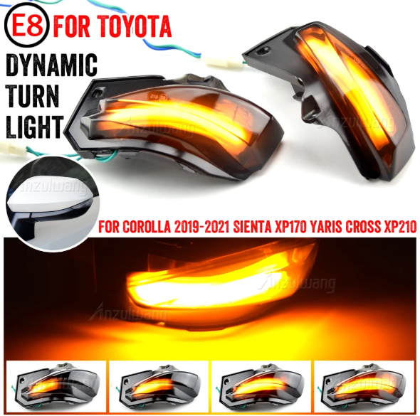 Φλας Led Dynamic για TOYOTA COROLLA/YARIS CROSS- 2 Τμχ SMOKED