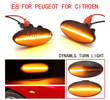 Φλας Led Dynamic για PEUGEOT/CITROEN- 2 Τμχ SMOKED