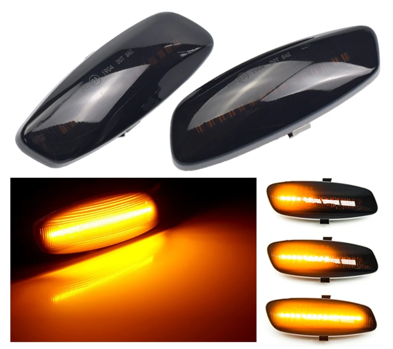 Φλας Led Dynamic για PEUGEOT/CITROEN 2 Τμχ SMOKED
