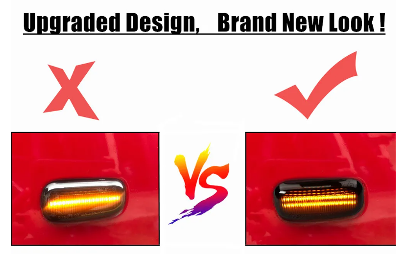 Φλας Led Dynamic για AUDI - 2 Τμχ CRYSTAL
