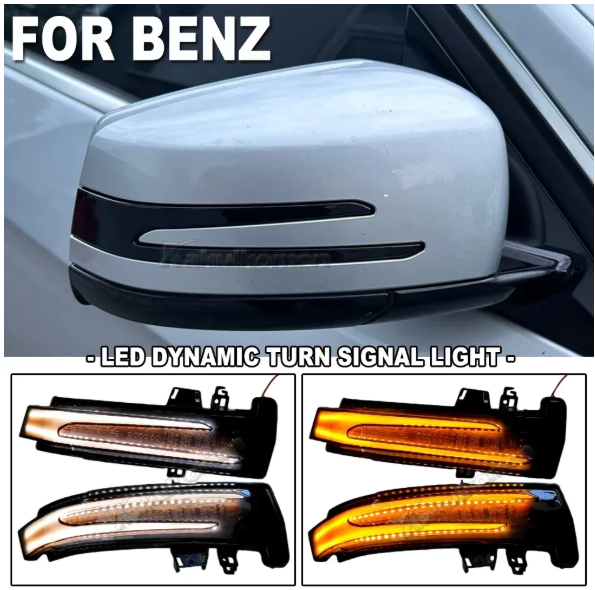 Φλας Led Dynamic για MERCEDES A CLASS / B CLASS - 2 Τμχ SMOKED