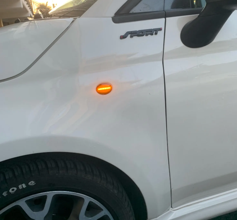 Φλας Led Dynamic για FIAT 500/FORD KA/LANCIA/ALFA ROMEO - 2 Τμχ CRYSTAL