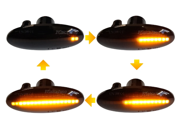 Φλας Led Dynamic για NISSAN- 2 Τμχ SMOKED