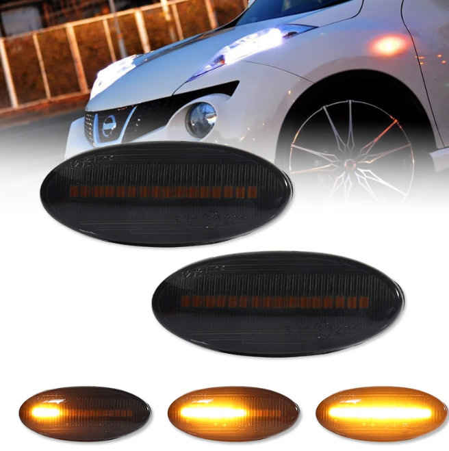 Φλας Led Dynamic για NISSAN- 2 Τμχ SMOKED