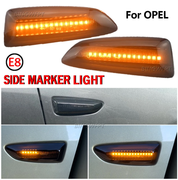 Φλας Led Dynamic για OPEL- 2 Τμχ SMOKED