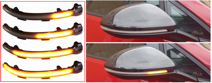 Φλας Led Dynamic για VW GOLF MK7/TOURAN- 2 Τμχ SMOKED