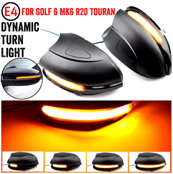 Φλας Led Dynamic για VW GOLF MK6/TOURAN- 2 Τμχ SMOKED