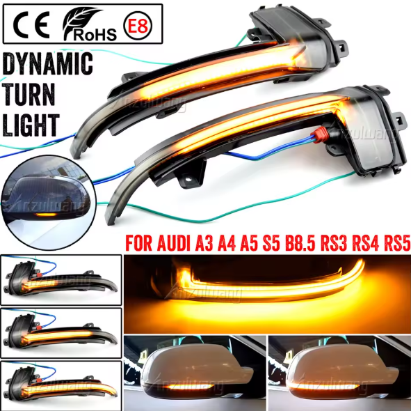 Φλας Led Dynamic για AUDI A3/A4/A5/S5- 2 Τμχ SMOKED