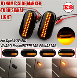 Φλας Led Dynamic για NISSAN/OPEL/RENAULT/SMART/DACIA- 2 Τμχ SMOKED